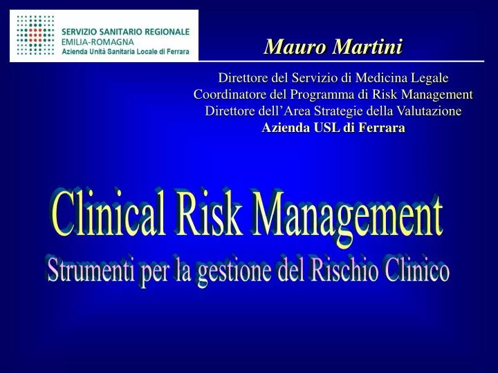 PPT - Clinical Risk Management PowerPoint Presentation, free download ...