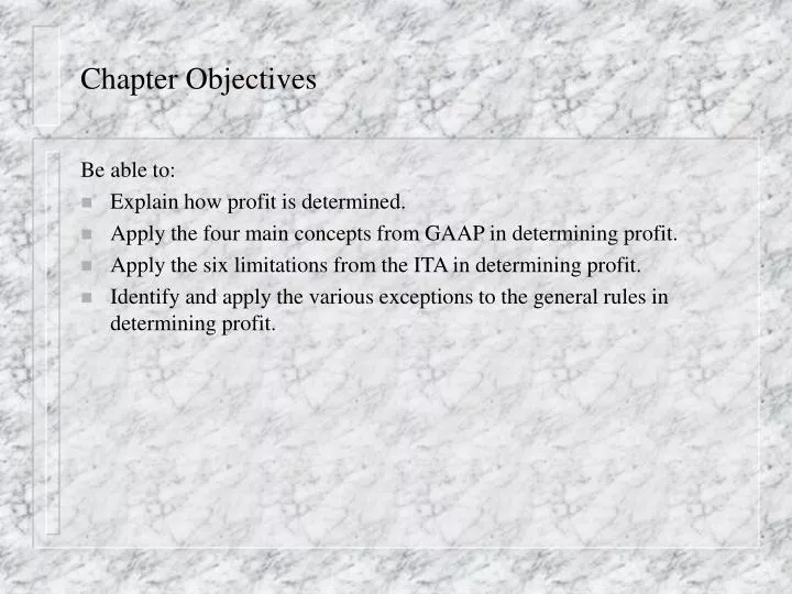 chapter objectives n.
