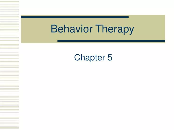 behavior therapy n.