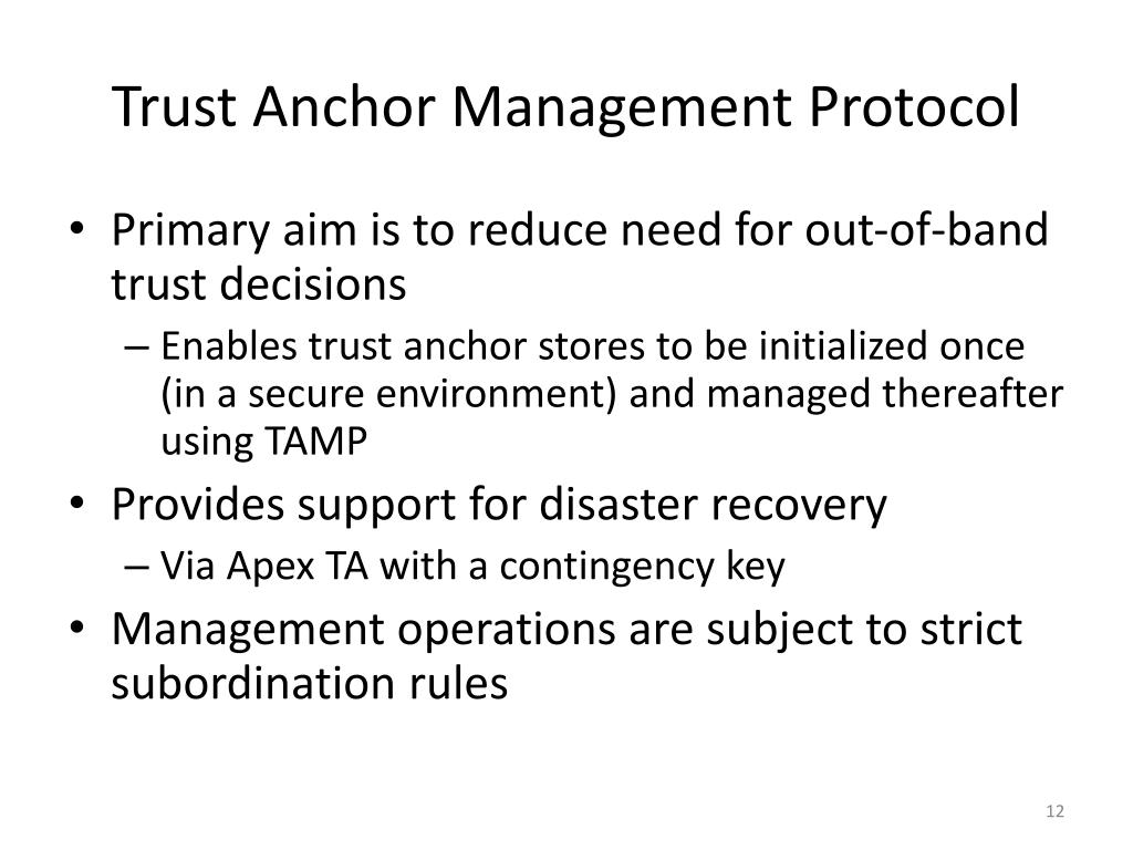 PPT - Practical and Secure Trust Anchor Management and ...