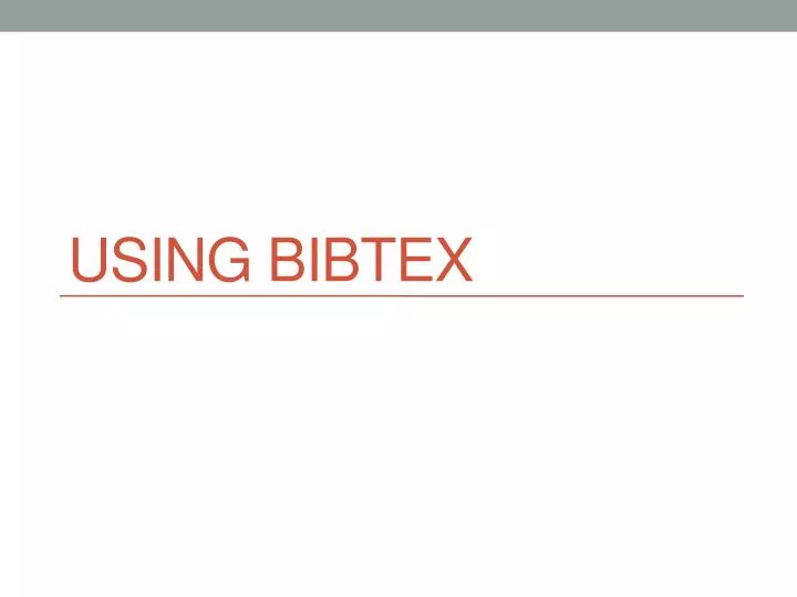conference presentation bibtex