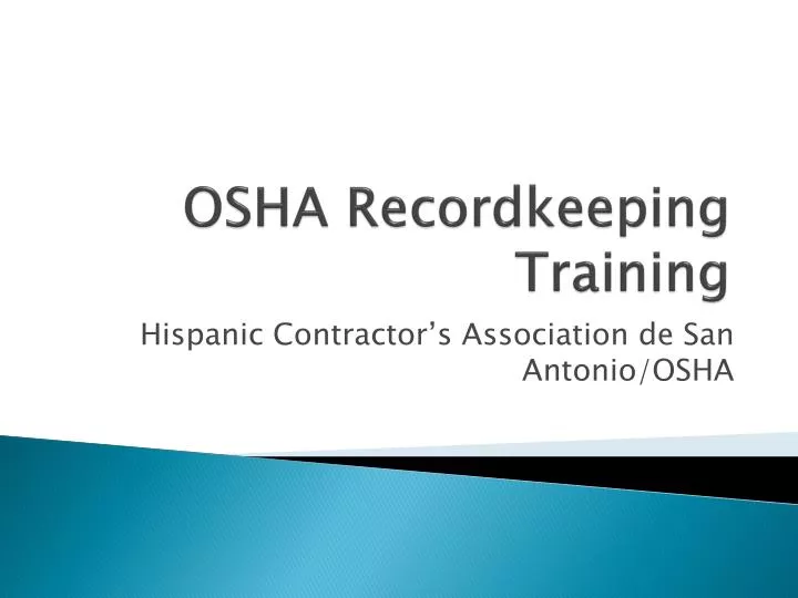 PPT OSHA Recordkeeping Training PowerPoint Presentation, free