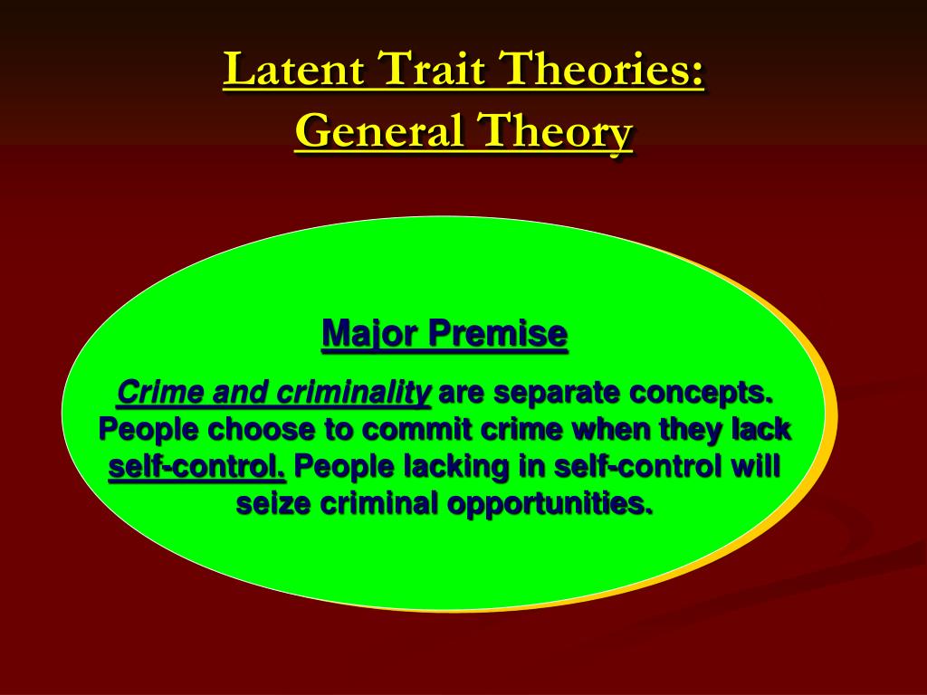 Латент. Generation Theory traits. Trait Theories (1920s-30s).