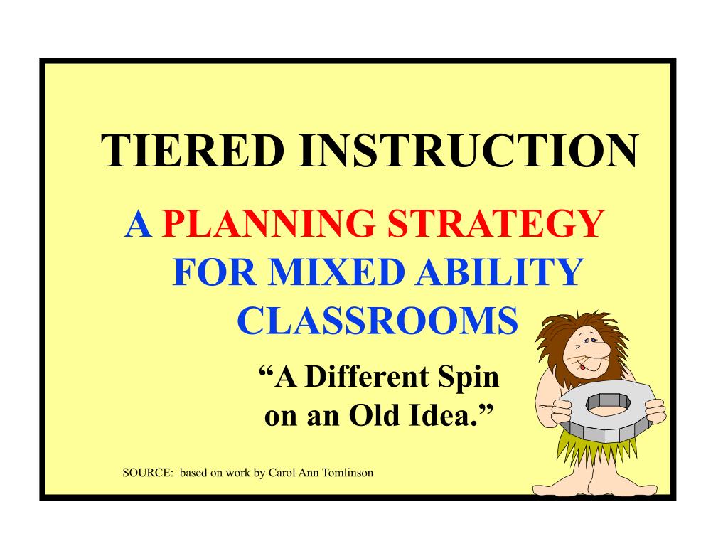 tiered instruction classroom