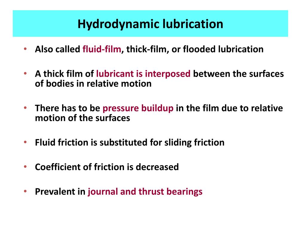 PPT - Hydrodynamic lubrication PowerPoint Presentation - ID:545606