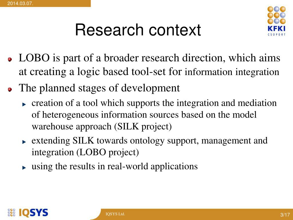 example of research context