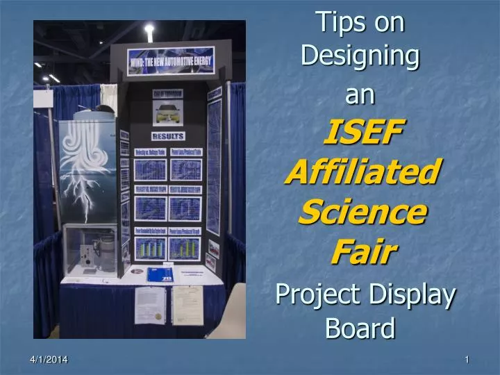 tips on designing an isef affiliated science fair project display board n.