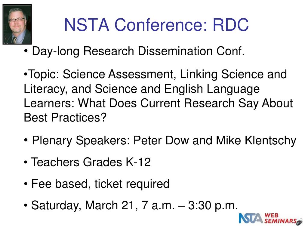 PPT NSTA Web Seminar How to Maximize Your NSTA Conference Experience PowerPoint Presentation