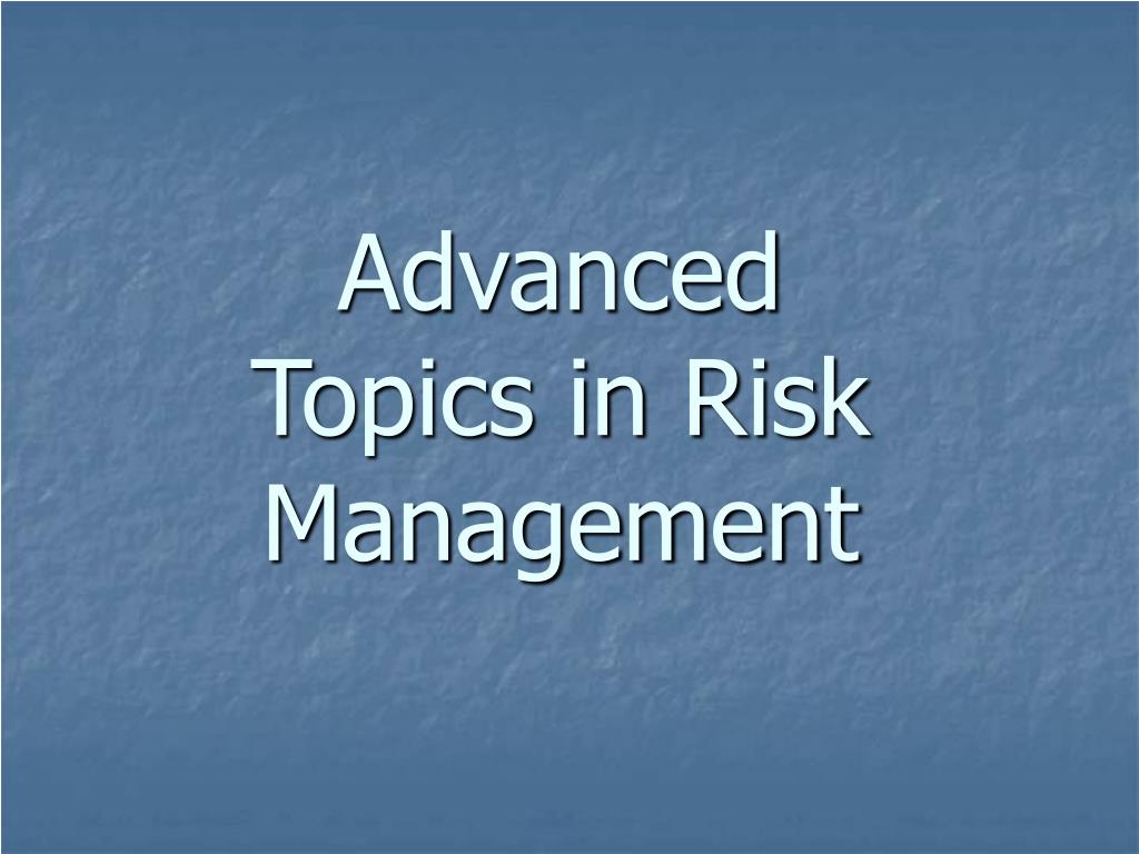 risk management master thesis topics
