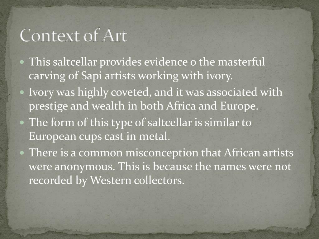 different contexts within artwork