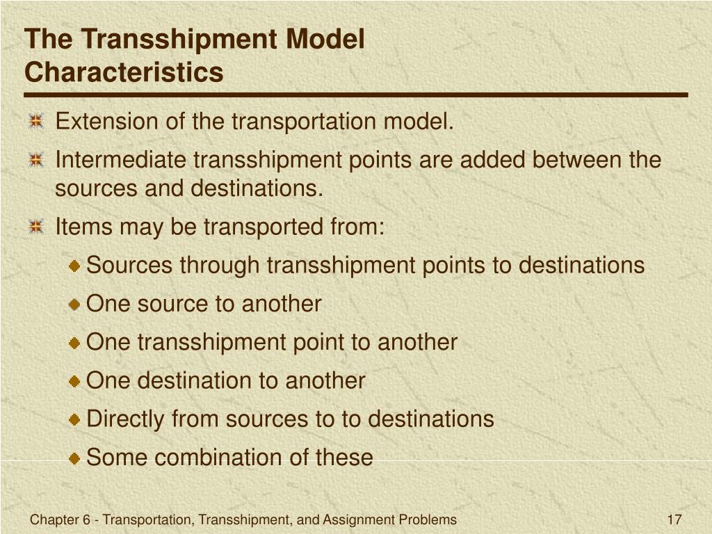 how assignment problem connected to transportation model