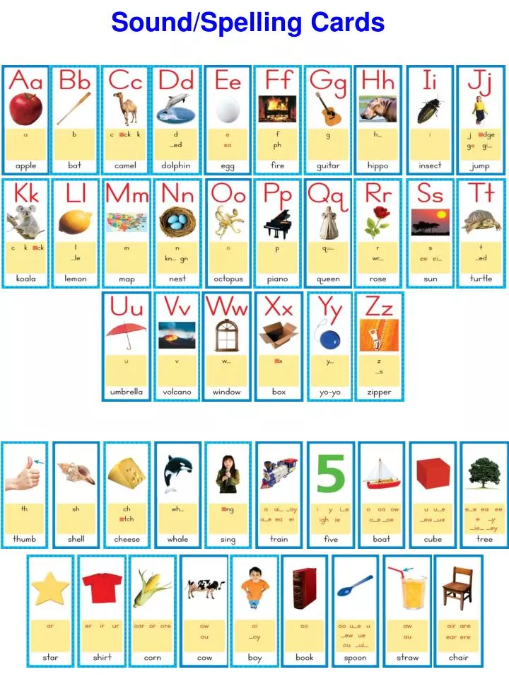 Houghton Mifflin Sound Spelling Cards Chart