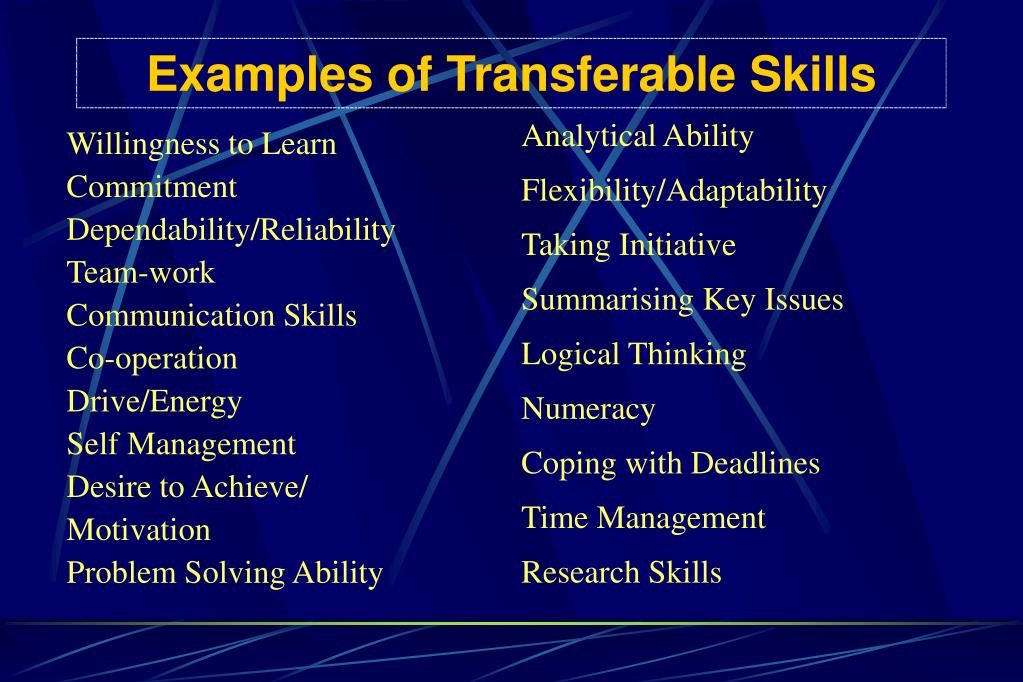 PPT - Transferable Skills PowerPoint Presentation, free download - ID