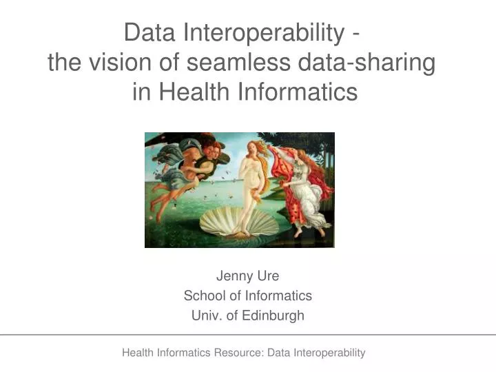 data interoperability the vision of seamless data sharing in health informatics n.