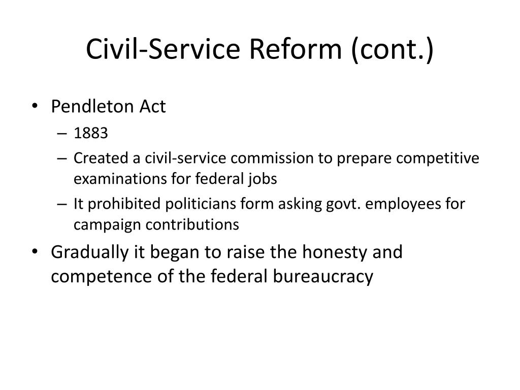 civil service reform essay