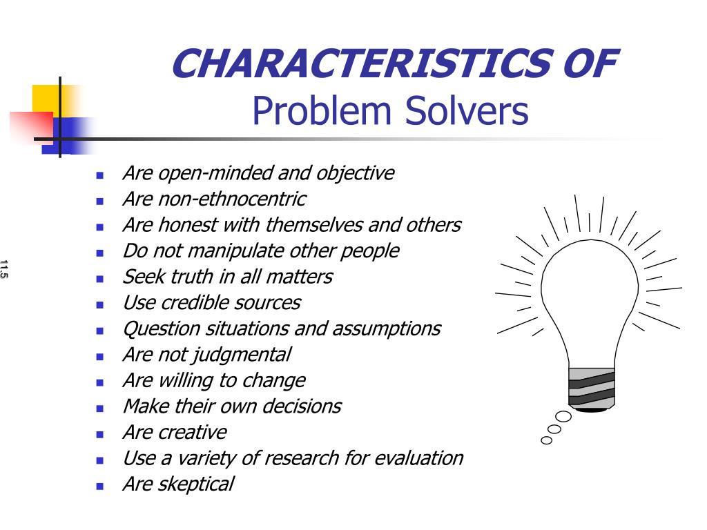 describe the characteristics of problem solving