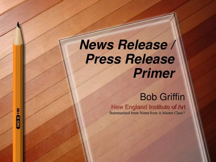 news release press release primer n.