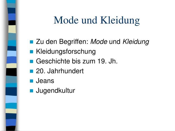 PPT - Mode und Kleidung PowerPoint Presentation, free download - ID:551363