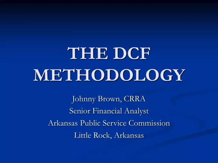 the dcf methodology n.