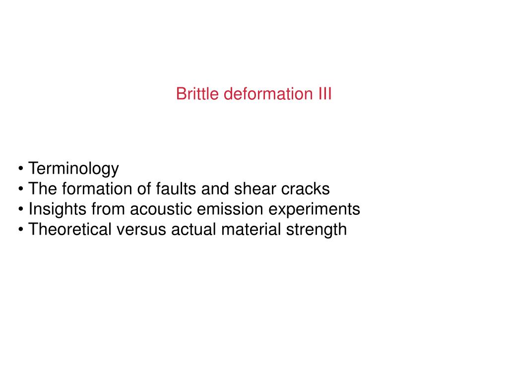 PPT Brittle deformation III PowerPoint Presentation, free download