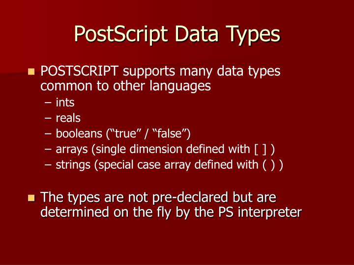 PPT - Adobe PostScript PowerPoint Presentation - ID:552322