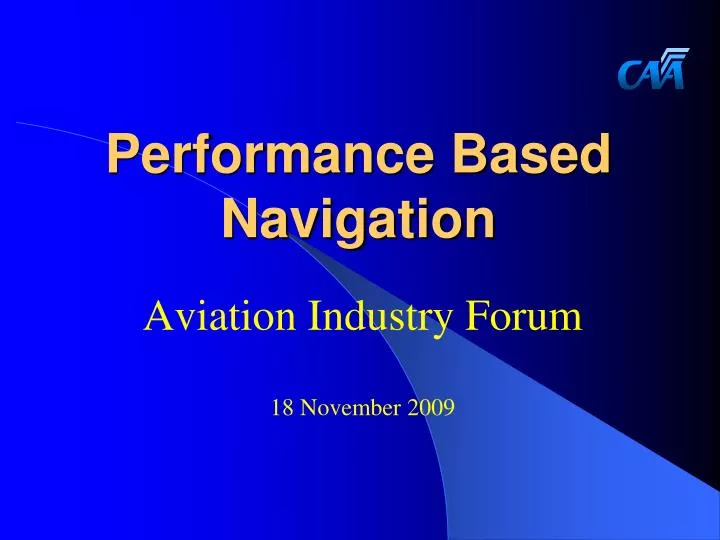 performance based navigation n.