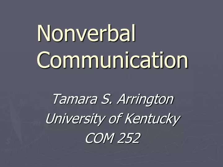nonverbal communication n.