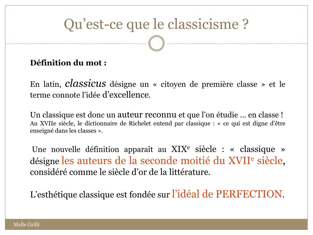 Introduction Sur Le Classicisme PPT - Le classicisme PowerPoint Presentation, free download - ID:553042