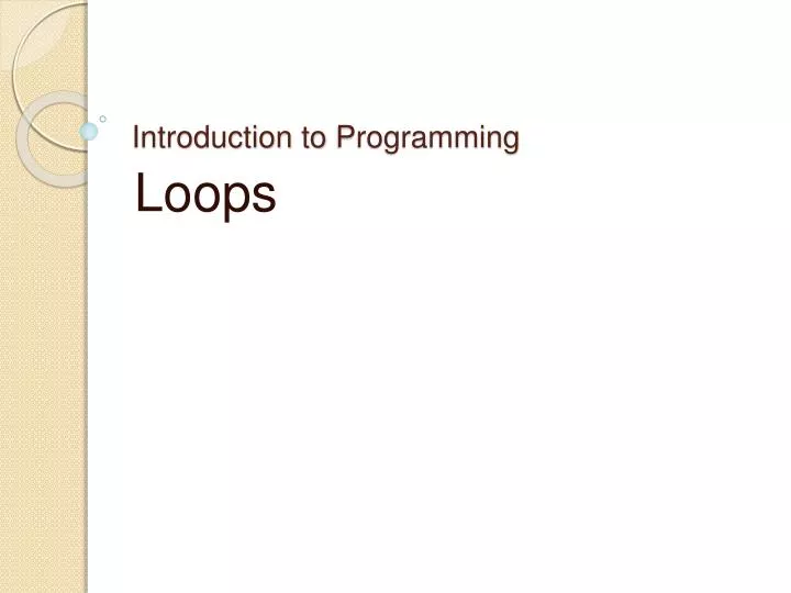 PPT - Introduction to Programming PowerPoint Presentation, free ...