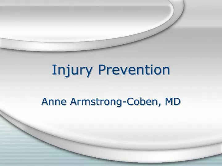 injury prevention n.