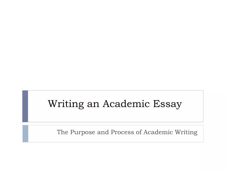 writing an academic essay n.