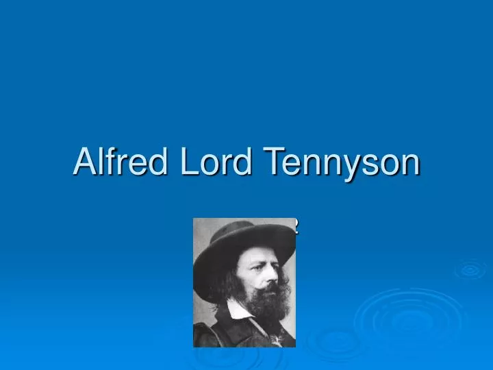 alfred lord tennyson n.
