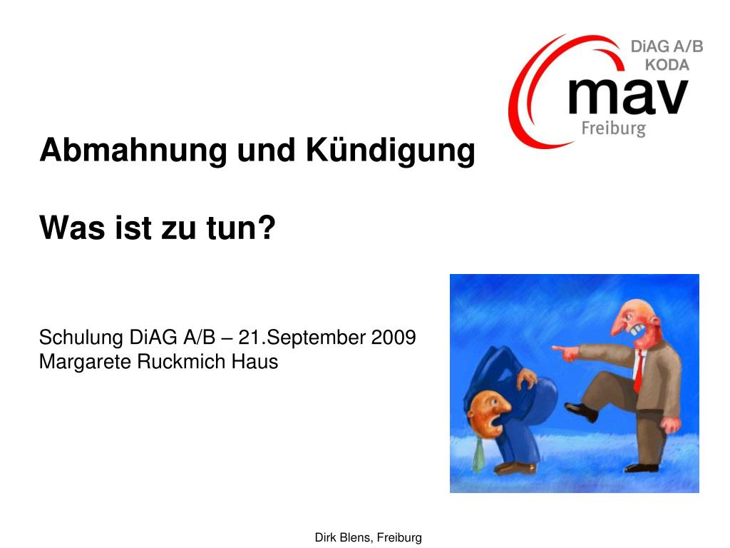 Ppt Abmahnung Und Kundigung Was Ist Zu Tun Schulung Diag A B