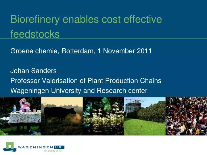 biorefinery enables cost effective feedstocks n.
