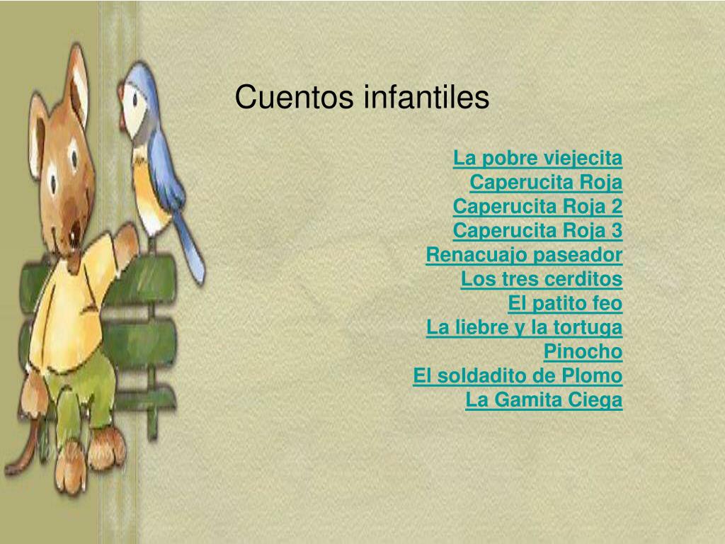 PPT - Cuentos infantiles PowerPoint Presentation, free download - ID:556217