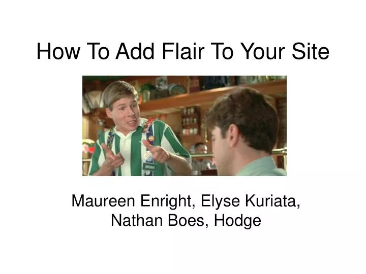 how to add flair to your site n.