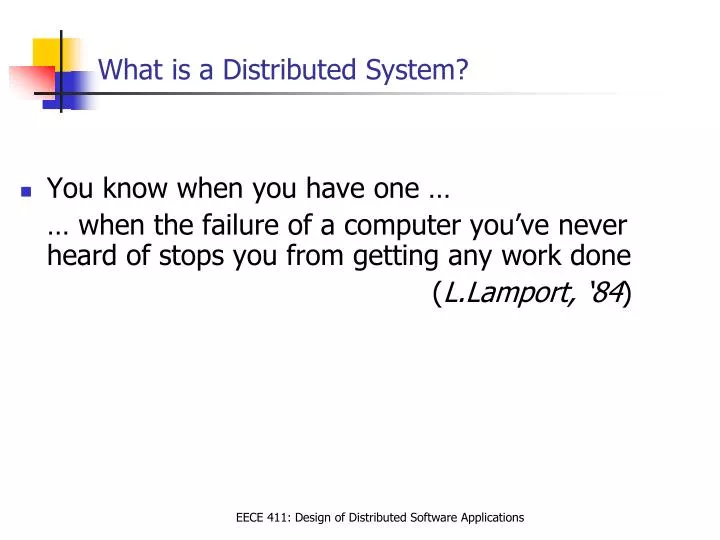 what is a distributed system n.