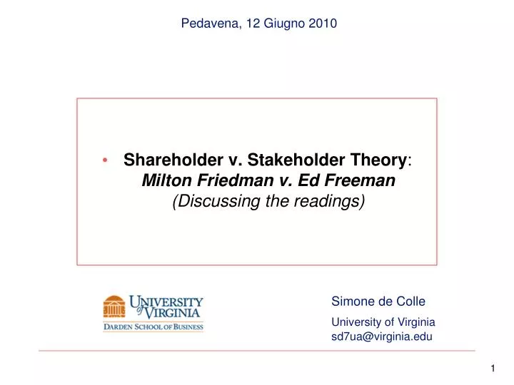 freeman vs friedman essay Cambridge core - strategic management - stakeholder theory - by r edward freeman. freeman vs friedman essay Cambridge core - strategic management - stakeholder theory - by r edward freeman.