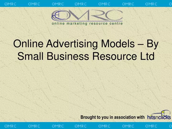 online advertising models by small business resource ltd n.