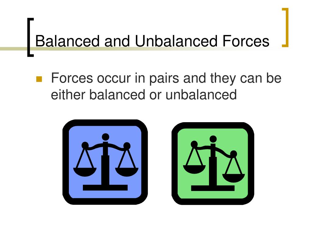 why are forces balanced and unbalanced