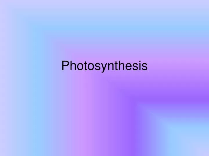 photosynthesis n.