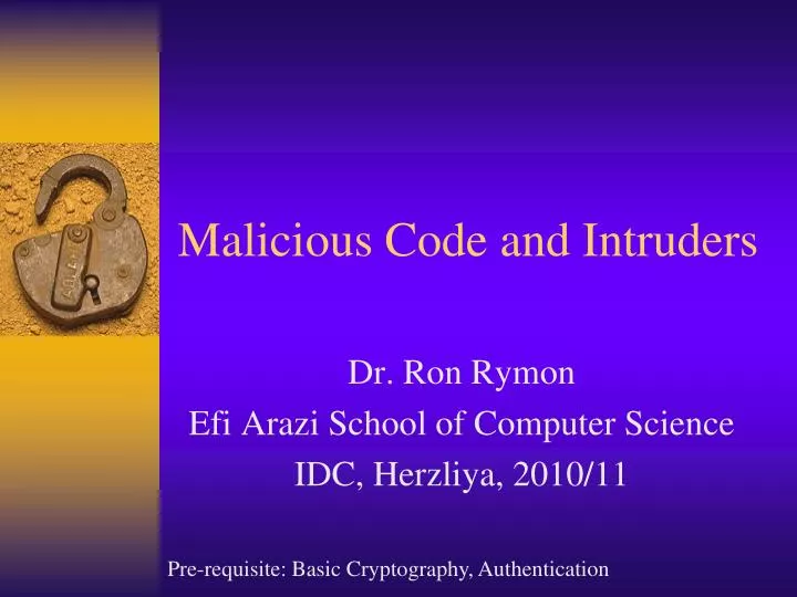 malicious code and intruders n.