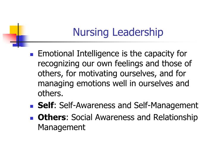 PPT Leadership in Nursing PowerPoint Presentation ID559673
