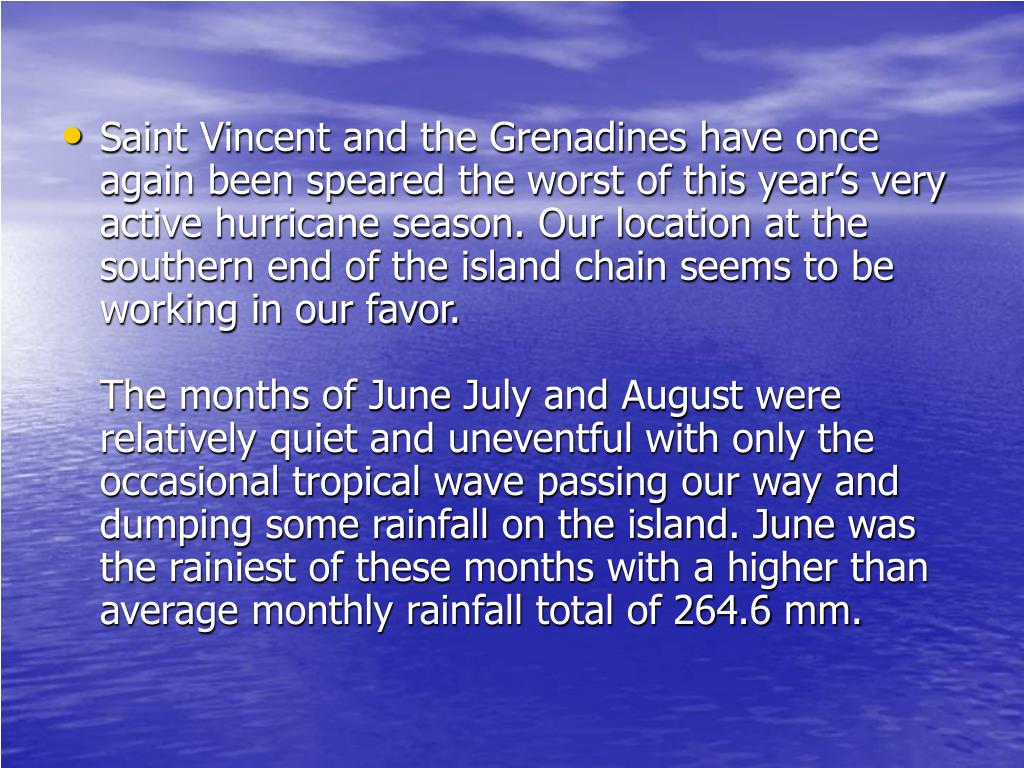 PPT Report of 2008 Hurricane season impact on St Vincent and