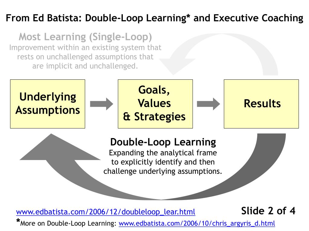 From Ed Batista: Double-Loop Learning* and Executive.