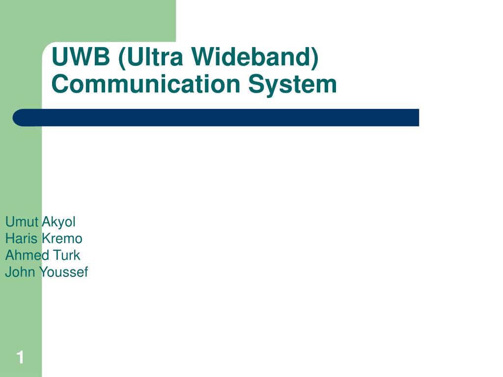 UWB – Ultra Wideband