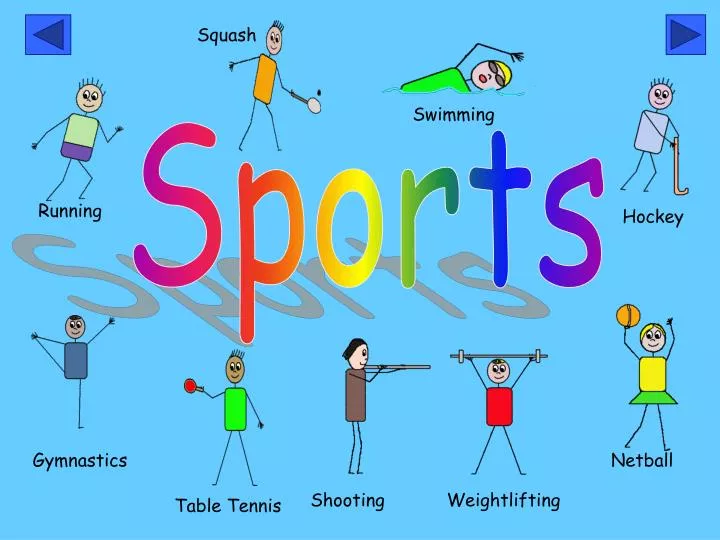 kinds of sports presentation