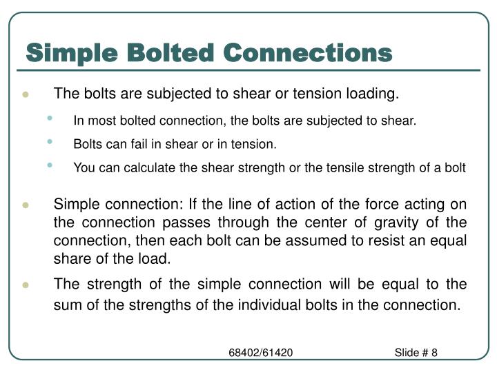 ppt 68402 structural design of buildings ii powerpoint simple connections