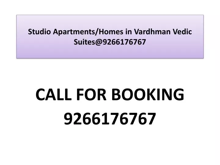 studio apartments homes in vardhman vedic suites@9266176767 n.