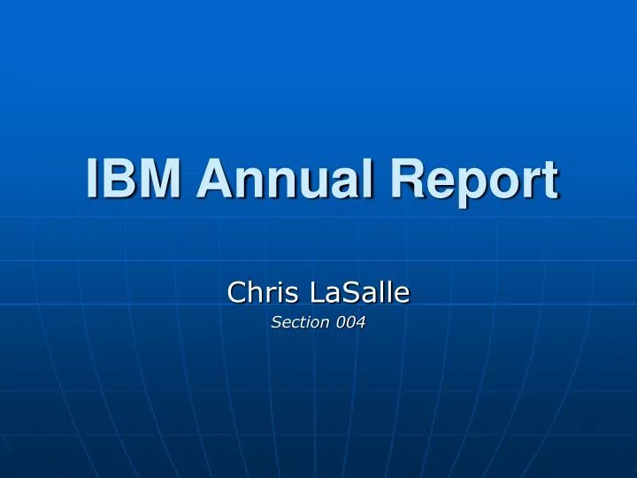 PPT IBM Annual Report PowerPoint Presentation, free download ID561400